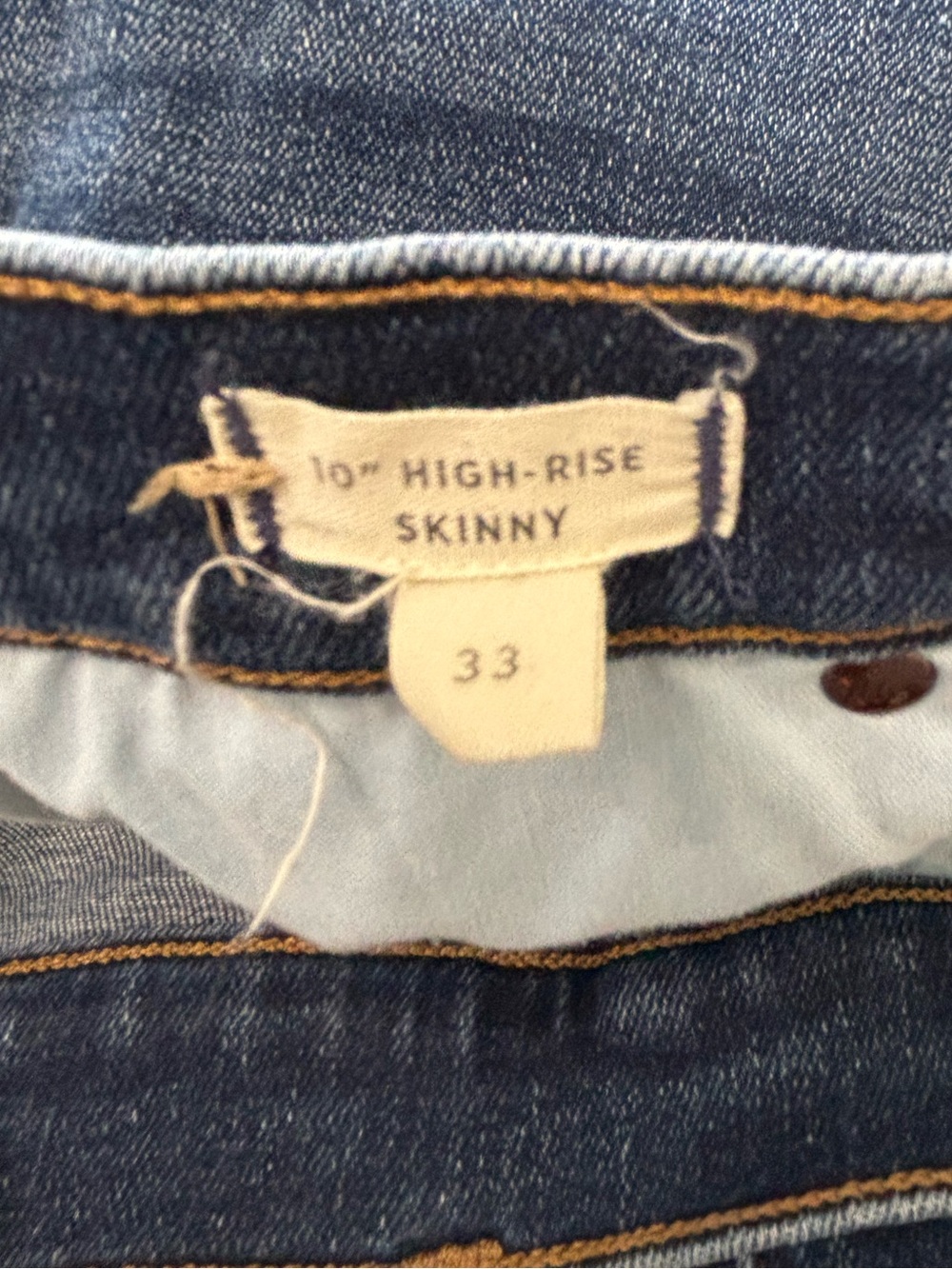 MADEWELL Dark Wash 10” Skinny Jeans Size 33 - Picture 6 of 8